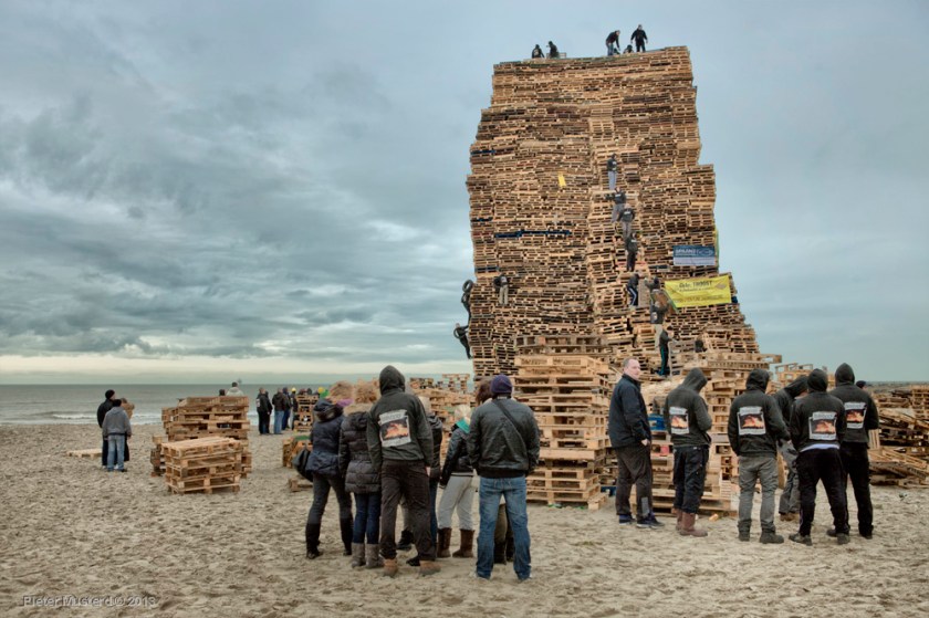 eind van de middag op oudjaarsdag was hij al behoorlijk hoog