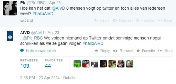 0 volgers AIVD