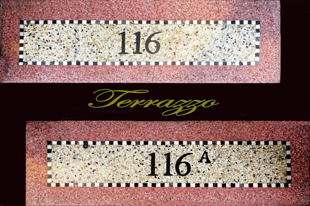 Terrazzo in roze. Foto door Roel Wijnants.